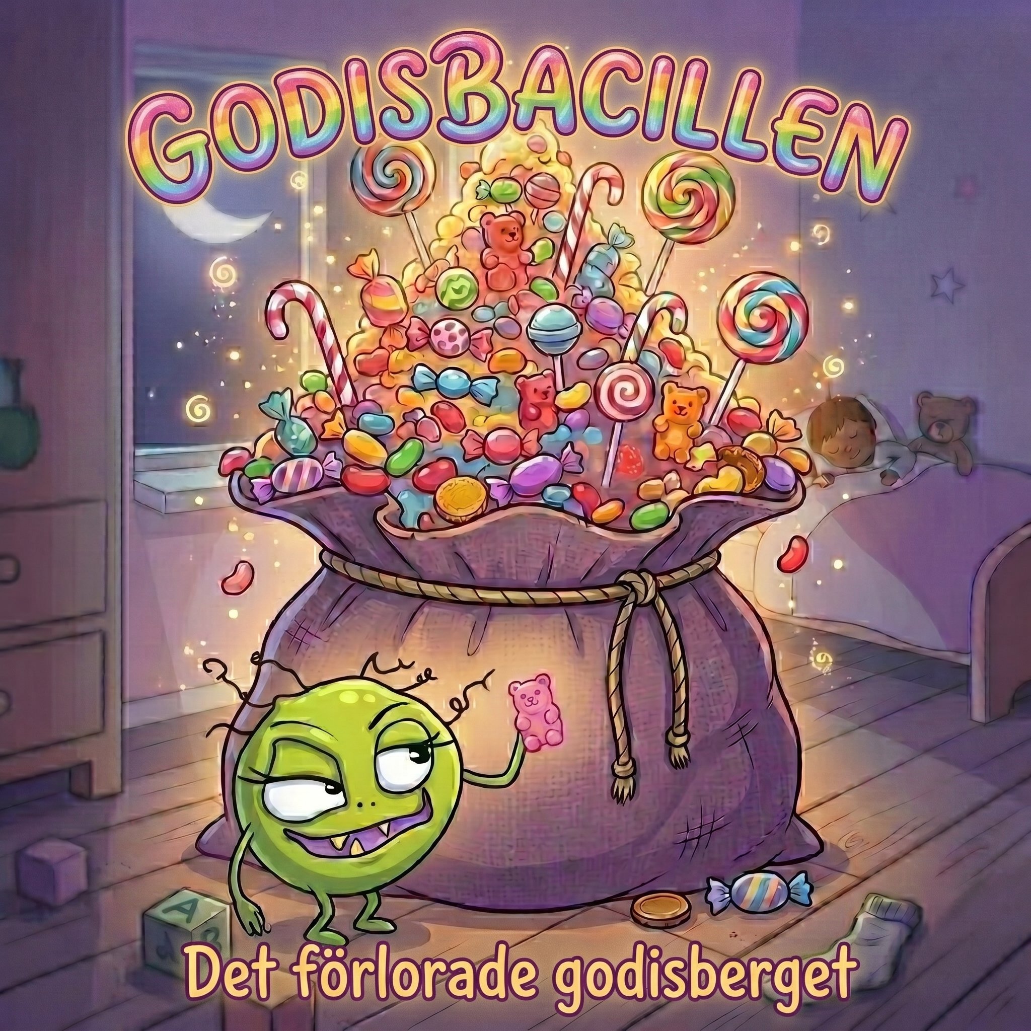 Det försvunna godisberget, bokomslag